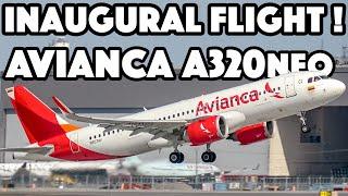 INAUGURAL Flight Avianca Group Airbus A320neo A20N action in Montreal YULCYUL