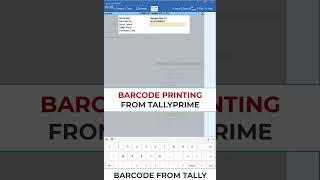 BARCODE PRINTING FROM TALLY PRIME #tallyprime #tallyprimeupdate #barcode #reels #trendingshorts