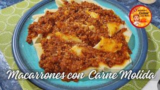 Receta infalible de MACARRONES CON CARNE MOLIDA ¡Para chuparse los dedos