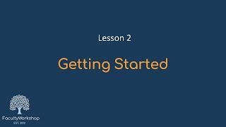 Moodle Lesson 02 Getting Started