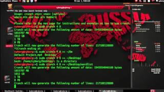 Cyborg Hawk Linux - Crunch - How to Create Wordlist for All Cracking
