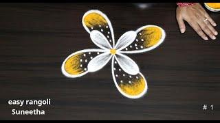 Creative rangoli  Simple Morning rangoli & kolam Art designs  Latest Friday muggulu