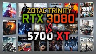 ZOTAC TRINITY RTX 3080 vs RX 5700 XT Benchmark – 65 Tests