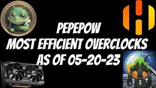 Pepe-pow Most Efficient Over Clocks Covered GPU Mineable and Profitable #pc #cpu #gpu #shorts #fyp
