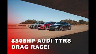 850BHP+ Audi TTRS Thanos VS BMW M5 Competition & Audi RS6 - Drag Race