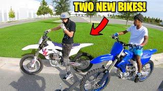 FIRST RIDE ON TWO BRAND NEW YZ450 DIRT BIKES