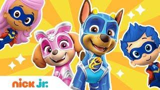 Hero Songs  Ft. PAW Patrol Mighty Pups Bubble Guppies & More  Stay Home #WithMe  Nick Jr.