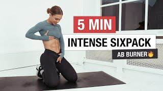 5 MIN INTENSE AB WORKOUT for a SIXPACK  24-day FIT challenge