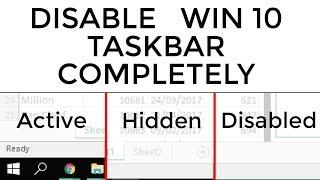 DisableCompletely hide Windows 10 Task bar with no thin black line