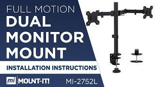 Dual Monitor Mount  Assembly MI-2752L