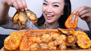 SEAFOOD THAI STYLE ASMR EATING SOUNDS NO TALKING  SAS-ASMR