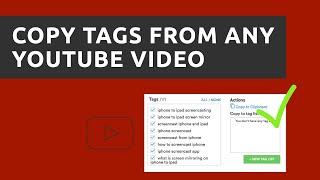 How to View Copy & Research Tags from Another YouTube Video 2021