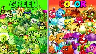 Team GREEN vs COLOR Plants - Who Will Win? - PvZ 2 Team Plant vs Team Plant v10.7.1