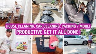 EXTREME CLEAN WITH ME + CAR CLEANING MOTIVATION + PACKING FOR VACATION & MORE