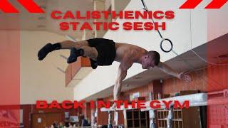 Calisthenics STATIC SESH  BACK IN THE GYM