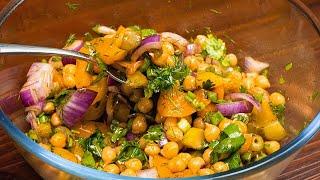 Everyone loves this salad Chickpea salad this is a divine dish for everyone