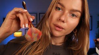 ASMR Brushing Your Face Ears & Hair To Help You Sleep