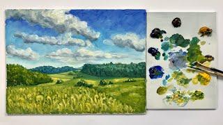 Landschaft malen für Anfänger ÖlAcryl die 2 wichtigsten Farbgesetze