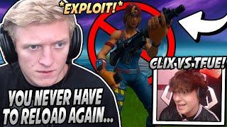 Tfue Shows *NEW* GLITCH That Makes You NEVER Have To RELOAD Clix VS Tfue Gets TOXIC - Fortnite