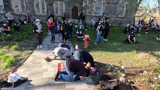 Illegal Encampment at the University of Toronto - Palestinian Activists & Communists  May 2 2024