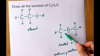 Draw all the Isomers of C2H6O