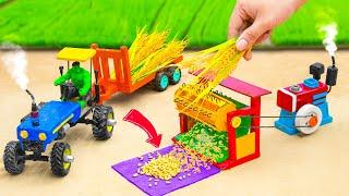 Diy Top The Most Creative Science Project  Rice thresher machine  mini rice mill machinery