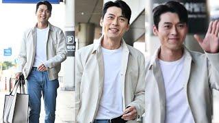 Wow HYUN BIN SPOTTED at Gimpo Airport heading to JAPAN Son Ye Jin is very supportive  현빈 손예진