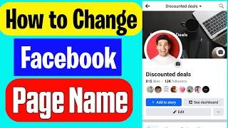 How to change page name on facebook 2024 Update