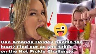 Amanda Holden Takes on the Hot Pickle Challenge on Live Radio
