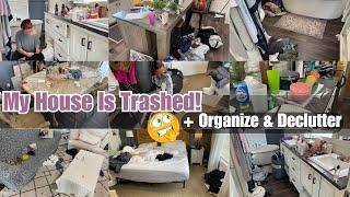 *NEW* ORGANIZING DECLUTTERING AND CLEANING MY EXTREMELY CLUTTERED MESSY HOUSE  CLEANING MOTIVATION