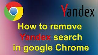 Cara menghapus mesin pencari Yandex di browser Google Chrome