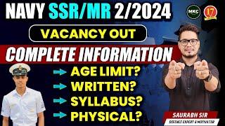NAVY SSR MR NEW VACANCY 2024  Navy SSRMR 2 2024 Vacancy Out  Navy SSR 2024 Notification  MKC