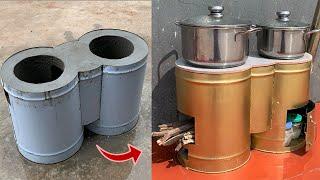 How to Make A Smokeless Woodstove Thats 2 in 1