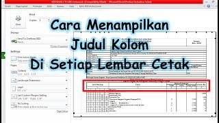Cara Menampilkan Judul Kolom Di Setiap Halaman Excel
