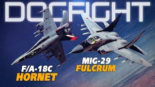 Mig-29 Fulcrum Vs FA-18C Hornet DOGFIGHT  Digital Combat Simulator  DCS 