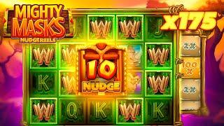 RARE 10X NUDGE CONNECTED ON MIGHTY MASKS... AND IT PAID Bonus Buys