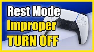 How to FIX PS5 Rest Mode Turned Off Improperly Fast Tutorial