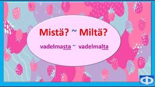 Финский язык. Грамматика Mistä?  Miltä? Глаголы управления A1. A2. Suomen kieli