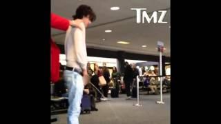 Twilight Actor Bronson Pelletier    PEEING in the Airport Terminal