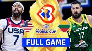 USA v Lithuania  Full Basketball Game  FIBA Basketball World Cup 2023