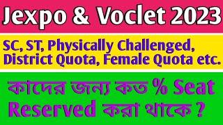 Jexpo & Voclet 2023 Reservation Details  Jexpo 2023 Seat Reservation  Jexpo SCSTDistrict Quota 