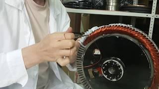 Ручная намотка статора мотор колеса l Асинхронный двигатель Дуюнова