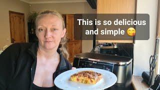 Ninja Air Fryer Cheese Onion And Tomato Egg Bake  Air Fryer Eggs