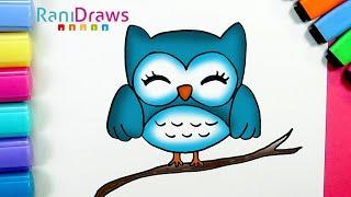 How to draw a cute OWL