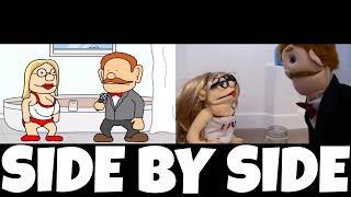 SML Movie Jeffys Gamer Girl Problem Animation and Original Video  Side by Side