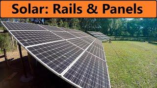 Ground Mount Solar Rails and Panels