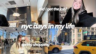 long awaited job update + spring shopping days in the city  nyc vlog