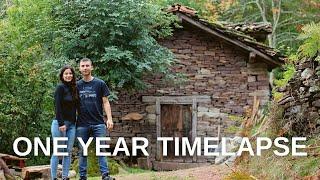 1 YEAR TIMELAPSE Couple Developing an Off Grid Homestead