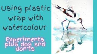 How to use plastic wrap with watercolour add texture create abstract backgrounds and more