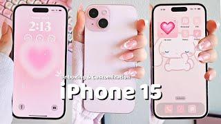 ️ iPhone 15 ️  Aesthetic Unboxing & Customization   ASMR